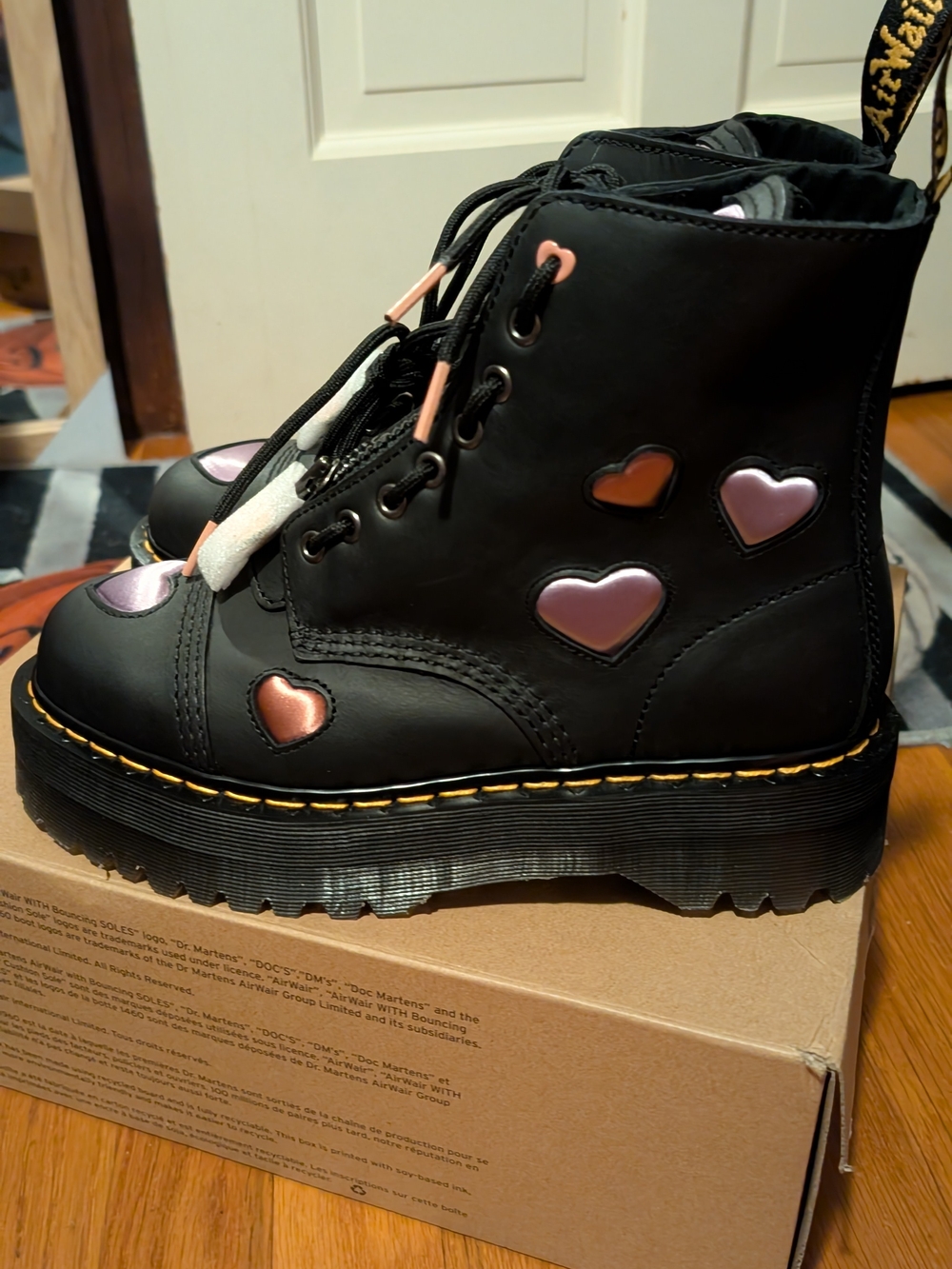 Dr. Martens Sinclair Heart Boots in Black